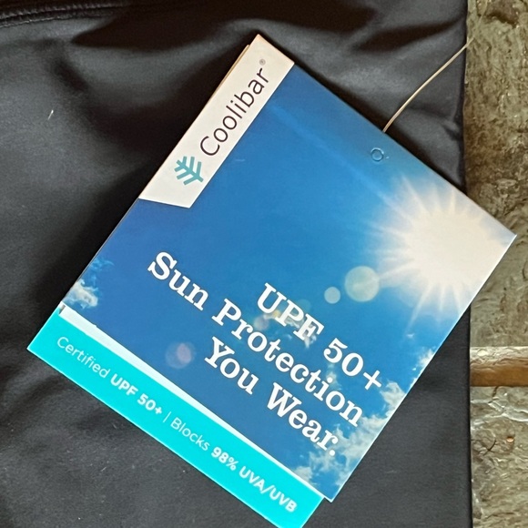 Coolibar Ocean Sculpt High Rise Swim Capri Black Leggings - Picture 5 of 5